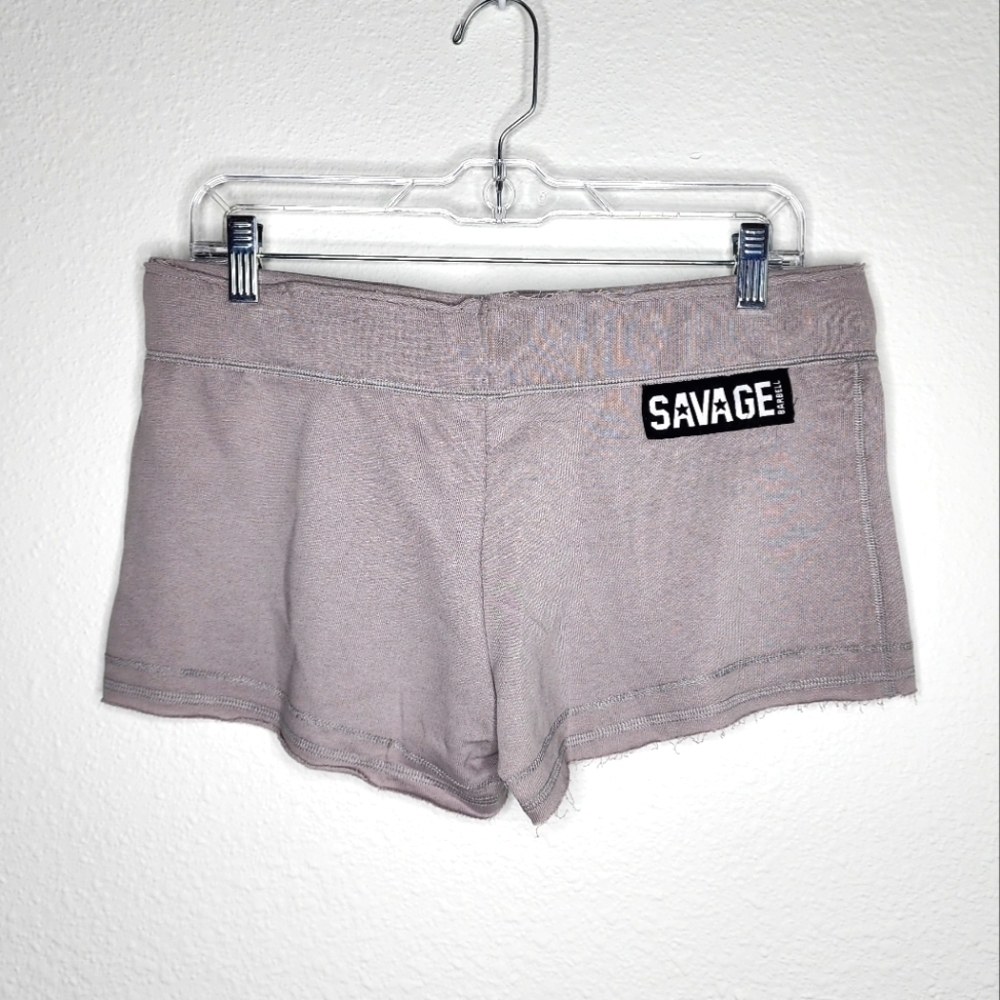 Savage Barbell Cotton Shorts Gray Large